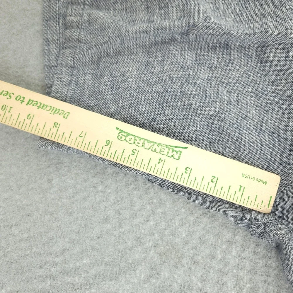 Banana Republic Aiden Shorts Mens 36 Blue Linen Cotton Chino 9